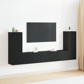 Juego de Gabinetes para TV de 4 Piezas Montado en la Pared de