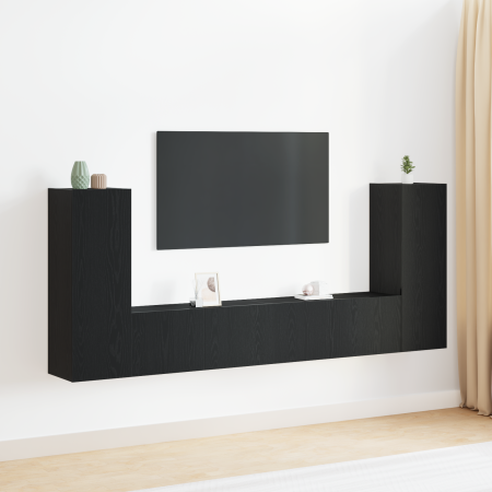 Juego de Gabinetes para TV de 4 Piezas Montado en la Pared de