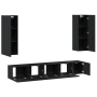 Set de Armarios de TV de 5 Piezas de Madera Elaborada de Roble Negro de , Muebles TV - Ref: Foro24-3393316, Precio: 198,72 €,...
