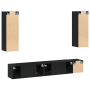 Set de Armarios de TV de 5 Piezas de Madera Elaborada de Roble Negro de , Muebles TV - Ref: Foro24-3393316, Precio: 198,72 €,...