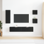 Set de 5 Piezas de Cabinet de TV Roble Negro Madera