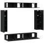 Juego de 8 Piezas de Cabinet para TV Montado en la Pared de