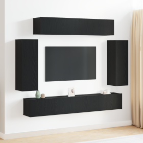 Juego de 6 Piezas de Cabinet para TV - Madera Elaborada en
