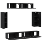 Juego de 6 Piezas de Cabinet para TV - Madera Elaborada en