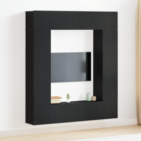 Conjunto de 8 Piezas de Gabinetes para TV de Roble Negro y Madera Elaborada de , Muebles TV - Ref: Foro24-3393388, Precio: 29...