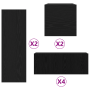 Conjunto de 8 Piezas de Gabinetes para TV de Roble Negro y Madera Elaborada de , Muebles TV - Ref: Foro24-3393388, Precio: 29...