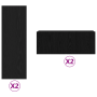 Conjunto de Muebles para TV de 4 piezas montado en la pared de madera técnica de roble negro de , Muebles TV - Ref: Foro24-33...