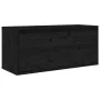 Solid black pine wood wall cabinet 80x30x35 cm by vidaXL, Shelves and shelves - Ref: Foro24-813463, Price: 63,44 €, Discount: %