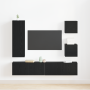 Set de Mueble para TV de 6 Piezas de Roble Negro y Madera Elaborada de , Muebles TV - Ref: Foro24-3393430, Precio: 174,22 €, ...