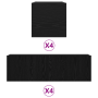 Conjunto de Gabinete para TV de 6 piezas montado en la pared de madera diseñada de roble negro de , Muebles TV - Ref: Foro24-...