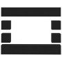 Conjunto de Gabinete para TV de 6 piezas montado en la pared de madera diseñada de roble negro de , Muebles TV - Ref: Foro24-...