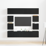Juego de mueble para TV de 6 piezas colgado en la pared de madera de roble negro. de , Muebles TV - Ref: Foro24-3393445, Prec...