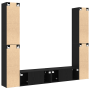 Set de 6 piezas para TV  Roble negro Madera elaborada | Foro24.es | Tu tienda online para hogar, jardín y más Foro24.es