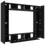Conjunto de Gabinete para TV de 8 piezas de roble negro y madera elaborada de , Muebles TV - Ref: Foro24-3393454, Precio: 344...