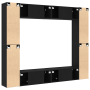 Conjunto de Gabinete para TV de 8 piezas de roble negro y madera elaborada de , Muebles TV - Ref: Foro24-3393454, Precio: 344...