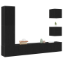 Conjunto de Cabinet de TV de 6 Piezas de Roble Negro de Madera Compuesta de , Muebles TV - Ref: Foro24-3393460, Precio: 204,0...