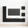Conjunto de Cabinet de TV de 6 Piezas de Roble Negro de Madera Compuesta de , Muebles TV - Ref: Foro24-3393460, Precio: 204,0...