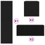 Conjunto de Cabinet de TV de 6 Piezas de Roble Negro de Madera Compuesta de , Muebles TV - Ref: Foro24-3393460, Precio: 204,0...