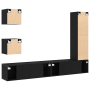 Conjunto de Cabinet de TV de 6 Piezas de Roble Negro de Madera Compuesta de , Muebles TV - Ref: Foro24-3393460, Precio: 204,0...