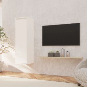 Solid white pine wood wall cabinet 30x30x100 cm by vidaXL, Shelves and shelves - Ref: Foro24-813507, Price: 73,28 €, Discount: %