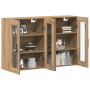 Gabinetes Montados en la Pared 2 pcs Roble Artesanal 69.5x34x90 cm Madera Tratada de , Aparadores - Ref: Foro24-3394567, Prec...