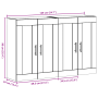 Gabinetes Montados en la Pared 2 pcs Roble Artesanal 69.5x34x90 cm Madera Tratada de , Aparadores - Ref: Foro24-3394567, Prec...