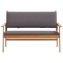 Banco de jardín con cojines madera maciza de acacia de , Sofás de exterior - Ref: Foro24-4106582, Precio: 155,74 €, Descuento: %
