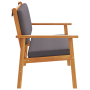Banco de jardín con cojines madera maciza de acacia de , Sofás de exterior - Ref: Foro24-4106582, Precio: 155,74 €, Descuento: %