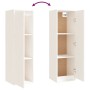 Hängeschrank aus massivem Kiefernholz weiß 30x30x100 cm von vidaXL, Regale und Regale - Ref: Foro24-813507, Preis: 73,28 €, R...