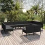 Gartenmöbel-Set 12-teilig und schwarze synthetische Rattankissen von vidaXL, Gartensets - Ref: Foro24-3094613, Preis: 924,20 ...