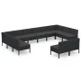 Gartenmöbel-Set 12-teilig und schwarze synthetische Rattankissen von vidaXL, Gartensets - Ref: Foro24-3094613, Preis: 924,20 ...