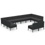 Gartenmöbel-Set 12-teilig und schwarze synthetische Rattankissen von vidaXL, Gartensets - Ref: Foro24-3094613, Preis: 935,04 ...