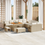 Conjunto de Sofás de Jardín  de 13 Piezas con Cojines Beige de Poliratán Acacia | Foro24.es | Tu tienda online para hogar, jardín y más Foro24.es