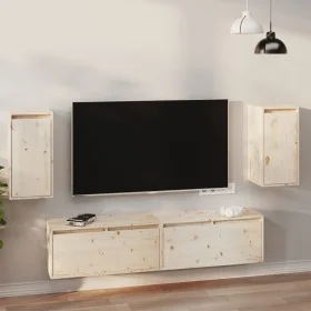 Wandschrank 2 Stück Massivholz Kiefer 30x30x60 cm von vidaXL, Regale und Regale - Ref: Foro24-813486, Preis: 81,65 €, Rabatt: %