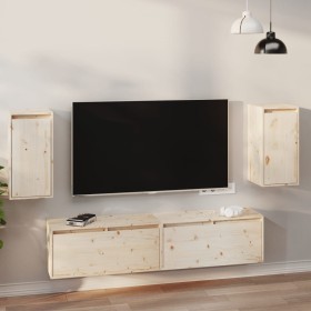 Wandschrank 2 Stück Massivholz Kiefer 30x30x60 cm von vidaXL, Regale und Regale - Ref: Foro24-813486, Preis: 82,97 €, Rabatt: %
