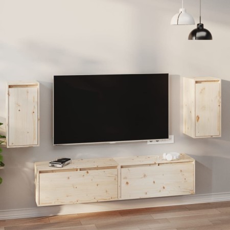 Wandschrank 2 Stück Massivholz Kiefer 30x30x60 cm von vidaXL, Regale und Regale - Ref: Foro24-813486, Preis: 82,97 €, Rabatt: %
