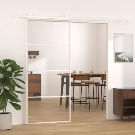 ESG-Schiebetür aus weißem Glas und Aluminium, 90 x 205 cm von vidaXL, Türen für zu Hause - Ref: Foro24-151660, Preis: 163,37 ...