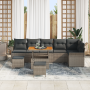Conjunto de Sofá de Jardín de 9 Piezas con Cojines Gris de Poliratán Acacia | Foro24.es | Tu tienda online para hogar, jardín y más Foro24.es