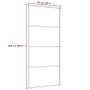 ESG-Schiebetür aus weißem Glas und Aluminium, 90 x 205 cm von vidaXL, Türen für zu Hause - Ref: Foro24-151660, Preis: 162,89 ...