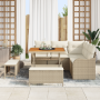 Sofá de Jardín de 8 Piezas con Cojines Beige Poliratán Acacia | Foro24.es | Tu tienda online para hogar, jardín y más Foro24.es