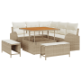 Set de Sofá de Jardín de 8 Piezas con Cojines Beige de Poliratán Acacia | Foro24.es | Tu tienda online para hogar, jardín y más Foro24.es
