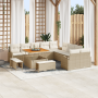 Juego de Sofá de Jardín de 13 Piezas con Cojines Beige Ratán Poliratán Acacia | Foro24.es | Tu tienda online para hogar, jardín y más Foro24.es