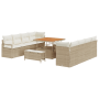 Conjunto de Sofás de Jardín de 11 Piezas con Cojines Beige Poliratán Acacia de , Sofás de exterior - Ref: Foro24-3362506, Pre...