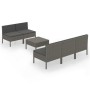 6-piece garden furniture set with gray synthetic rattan cushions by vidaXL, Garden sets - Ref: Foro24-3094322, Price: 345,85 ...