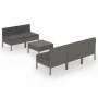 6-piece garden furniture set with gray synthetic rattan cushions by vidaXL, Garden sets - Ref: Foro24-3094322, Price: 370,10 ...