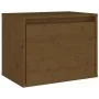Armario de pared madera maciza de pino marrón miel 45x30x35 cm de vidaXL, Estantes y estanterías - Ref: Foro24-813441, Precio...
