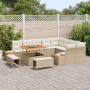Conjunto de Sofás de Jardín de 12 Piezas con Cojines Beige Ratán Acacia | Foro24.es | Tu tienda online para hogar, jardín y más Foro24.es