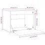 Wandschrank aus massivem Kiefernholz in Honigbraun, 45 x 30 x 35 cm von vidaXL, Regale und Regale - Ref: Foro24-813441, Preis...