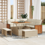 Conjunto de Sofás de Jardín de 8 Piezas con Cojines Beige de Poliratán y Acacia | Foro24.es | Tu tienda online para hogar, jardín y más Foro24.es
