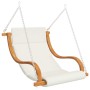 Silla columpio sin estructura con cojín madera curvada